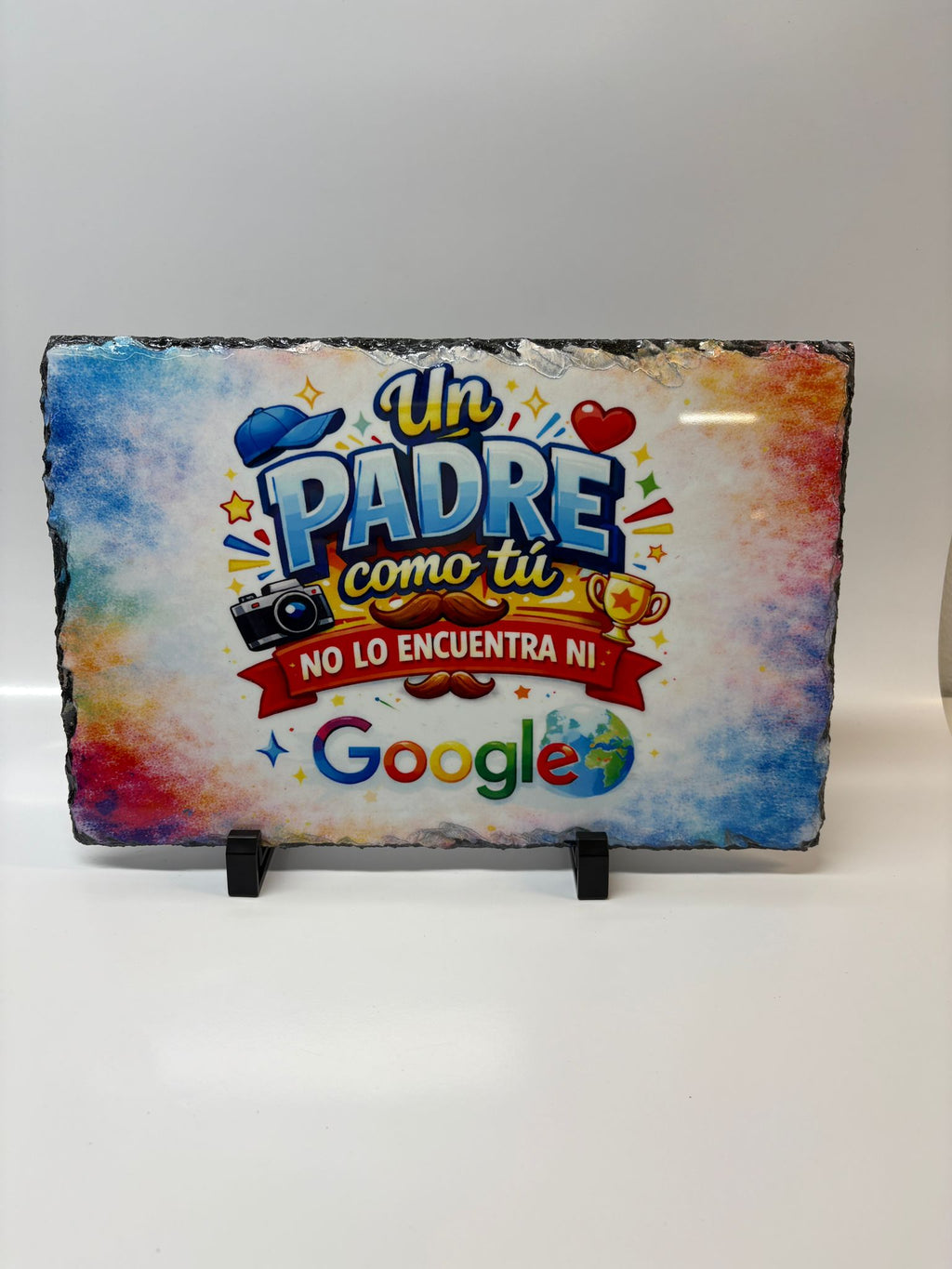 🪨✨ Placa de Pizarra Personalizada – “Un Padre como Tú no lo encuentra ni Google” ✨💙