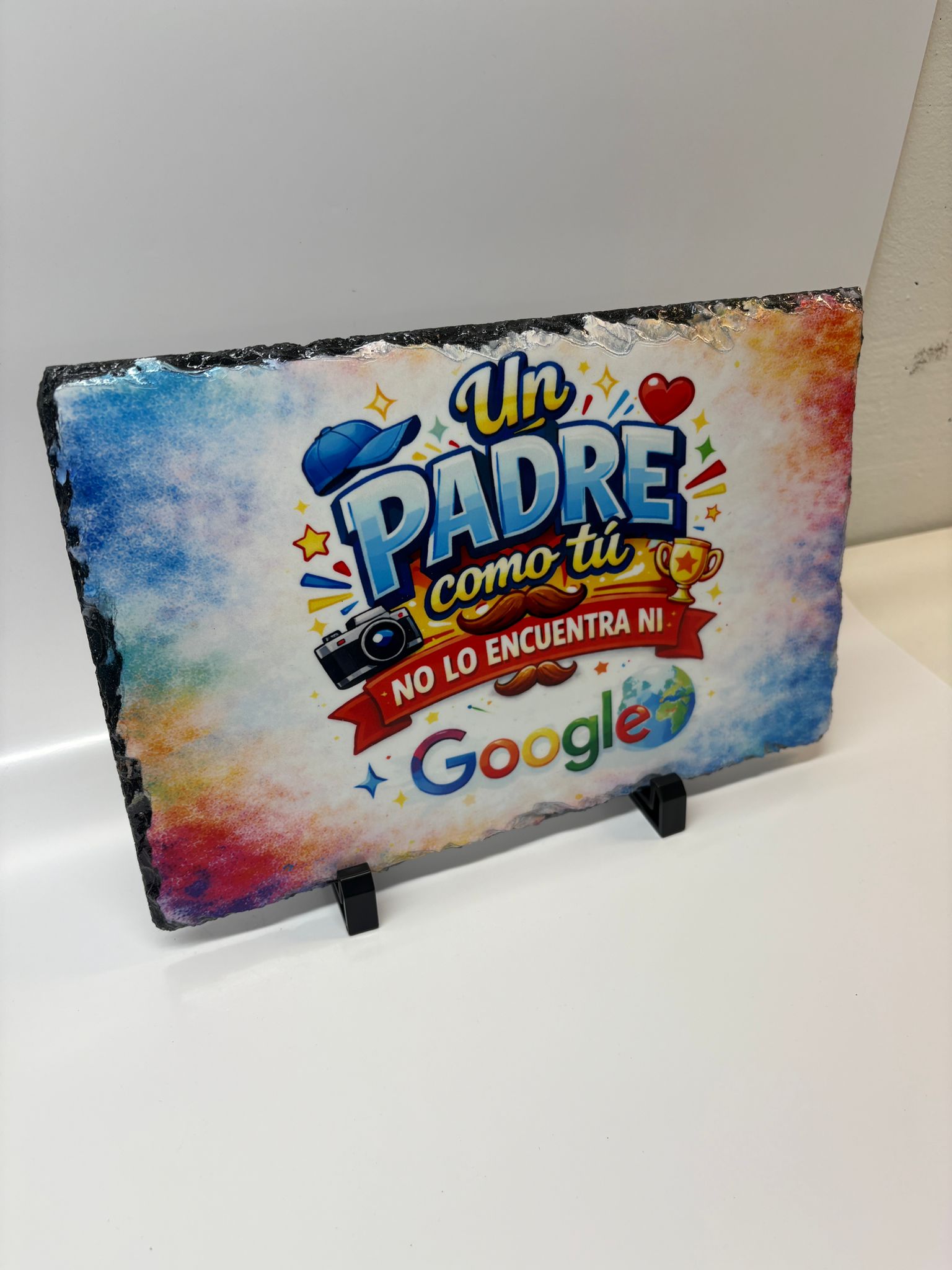 🪨✨ Placa de Pizarra Personalizada – “Un Padre como Tú no lo encuentra ni Google” ✨💙