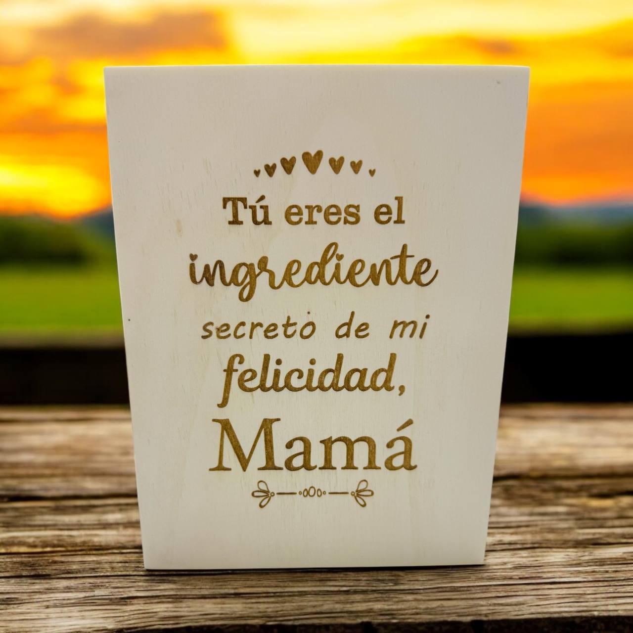 ¡CUADRO de MADERA PERSONALIZADO con FOTO y GRABADO!