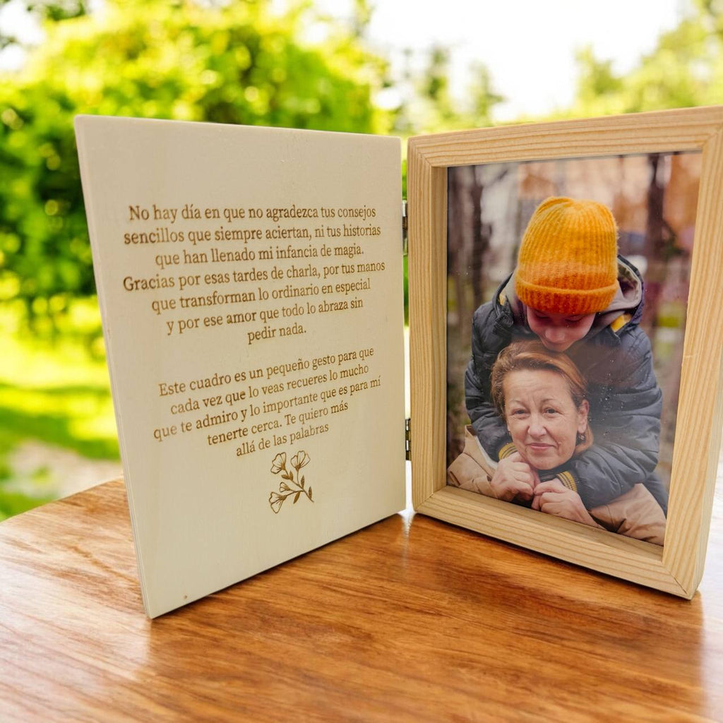 ¡CUADRO de MADERA PERSONALIZADO con FOTO y GRABADO!