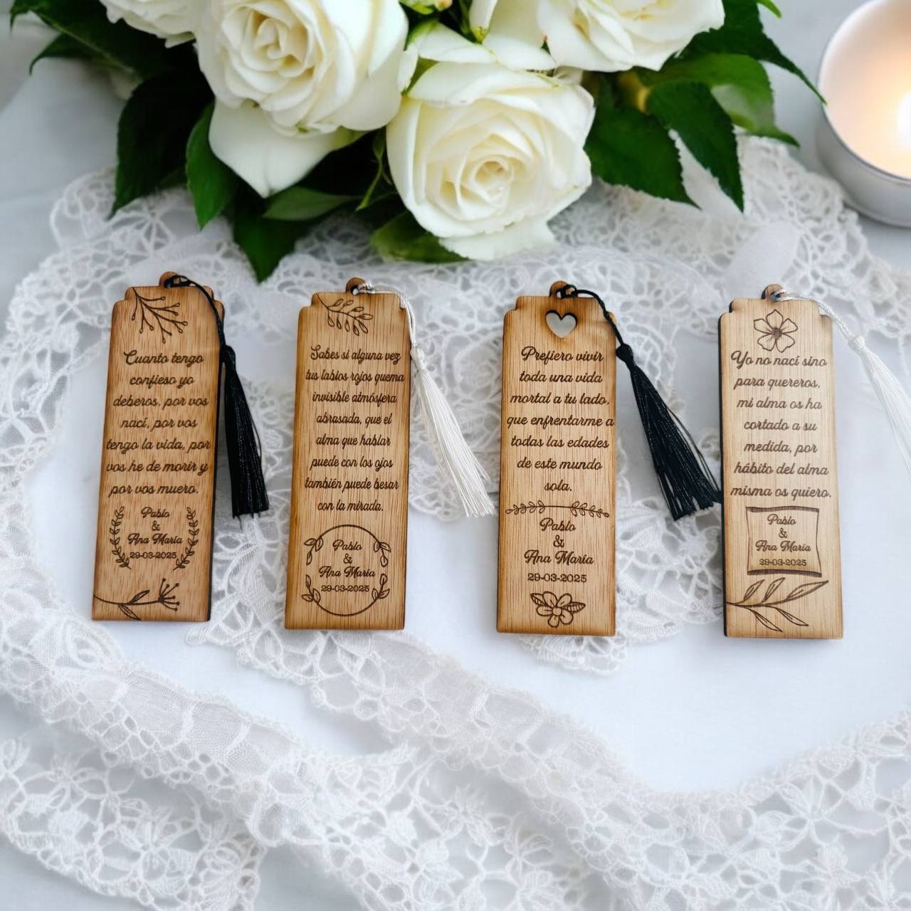 ¡MARCAPÁGINAS de MADERA PERSONALIZADO con GRABADO!
