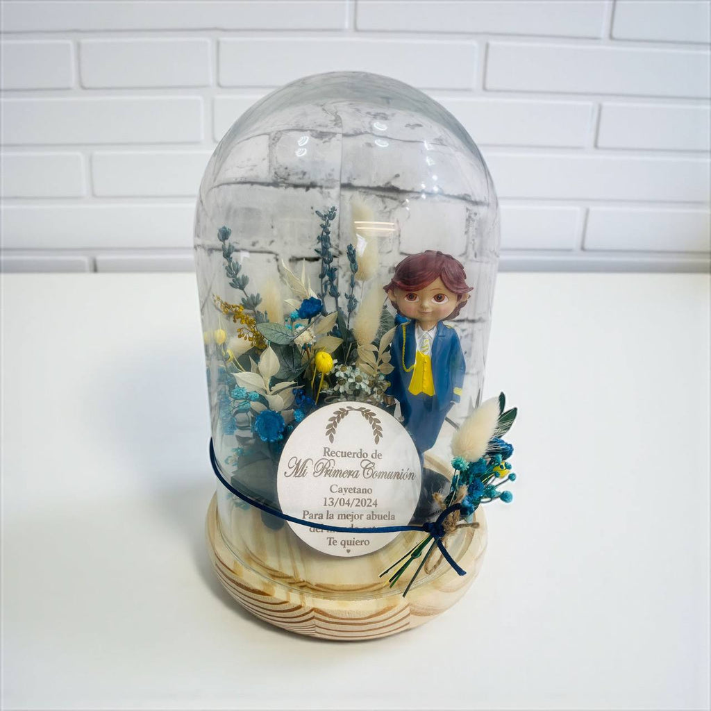 ¡CÚPULA PERSONALIZADA de COMUNIÓN con FIGURA y FLORES!