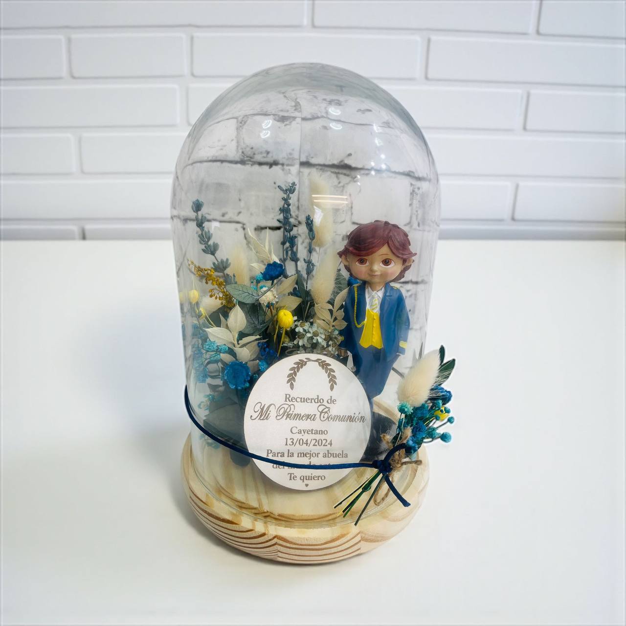 ¡CÚPULA PERSONALIZADA de COMUNIÓN con FIGURA y FLORES!
