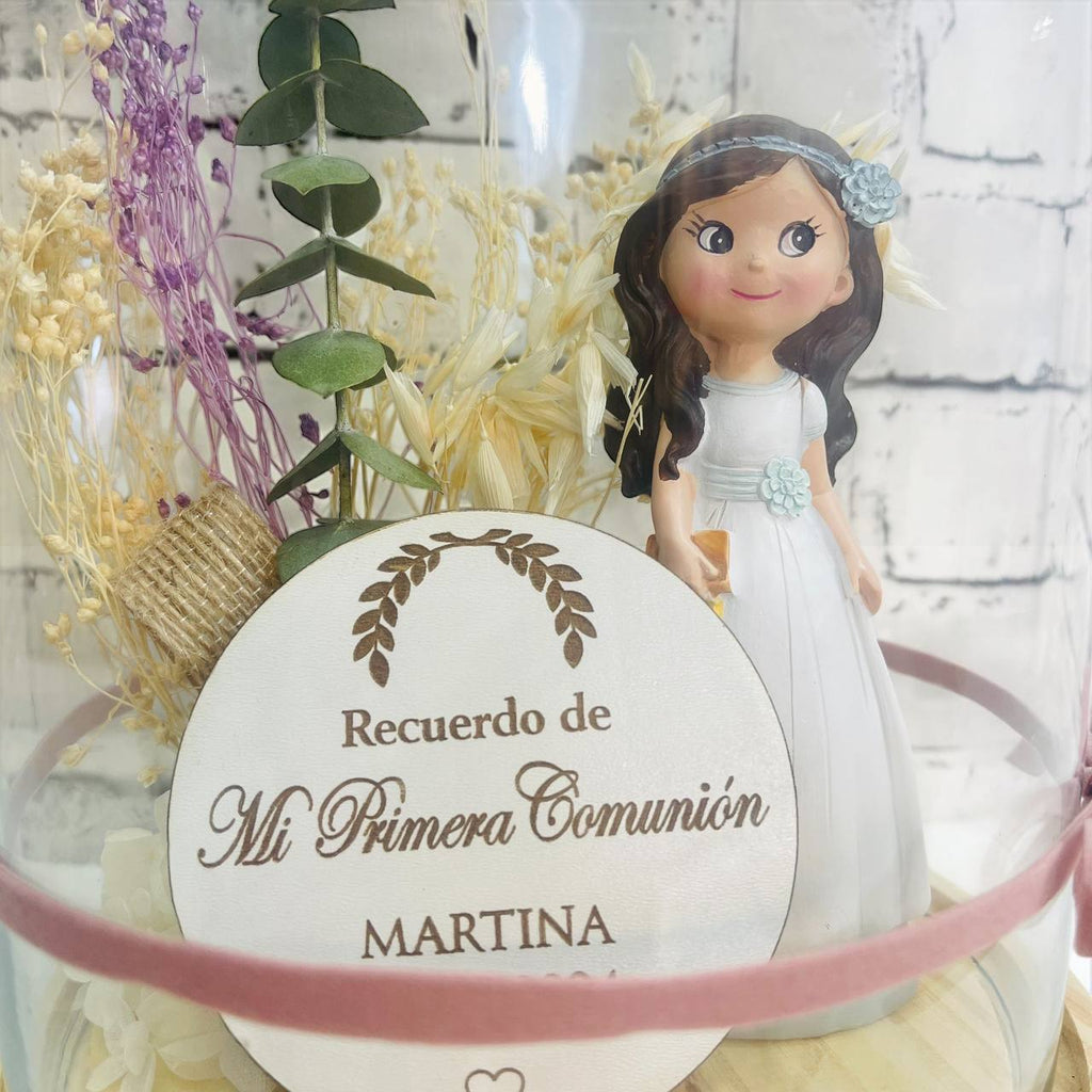 ¡CÚPULA PERSONALIZADA de COMUNIÓN con FIGURA y FLORES!