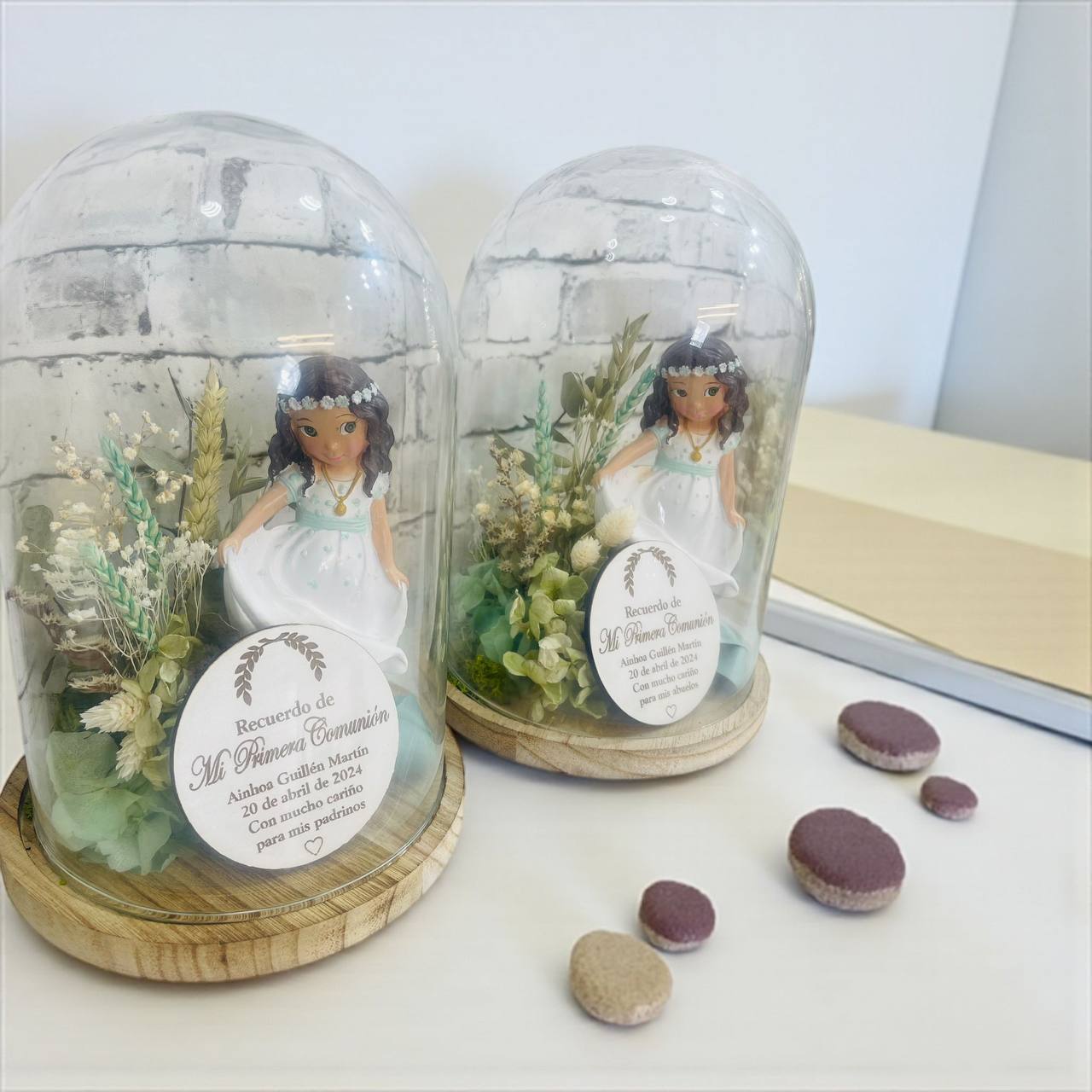 ¡CÚPULA PERSONALIZADA de COMUNIÓN con FIGURA y FLORES!