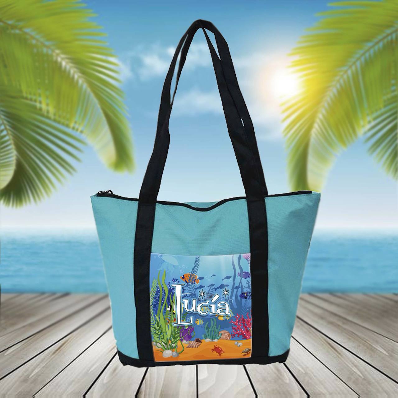 ¡BOLSO PERSONALIZADO de PLAYA con NOMBRE!