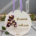 ¡PLACA PERSONALIZADA CON INICIAL DE FLORES PRESERVADAS Y MENSAJE ESPECIAL!