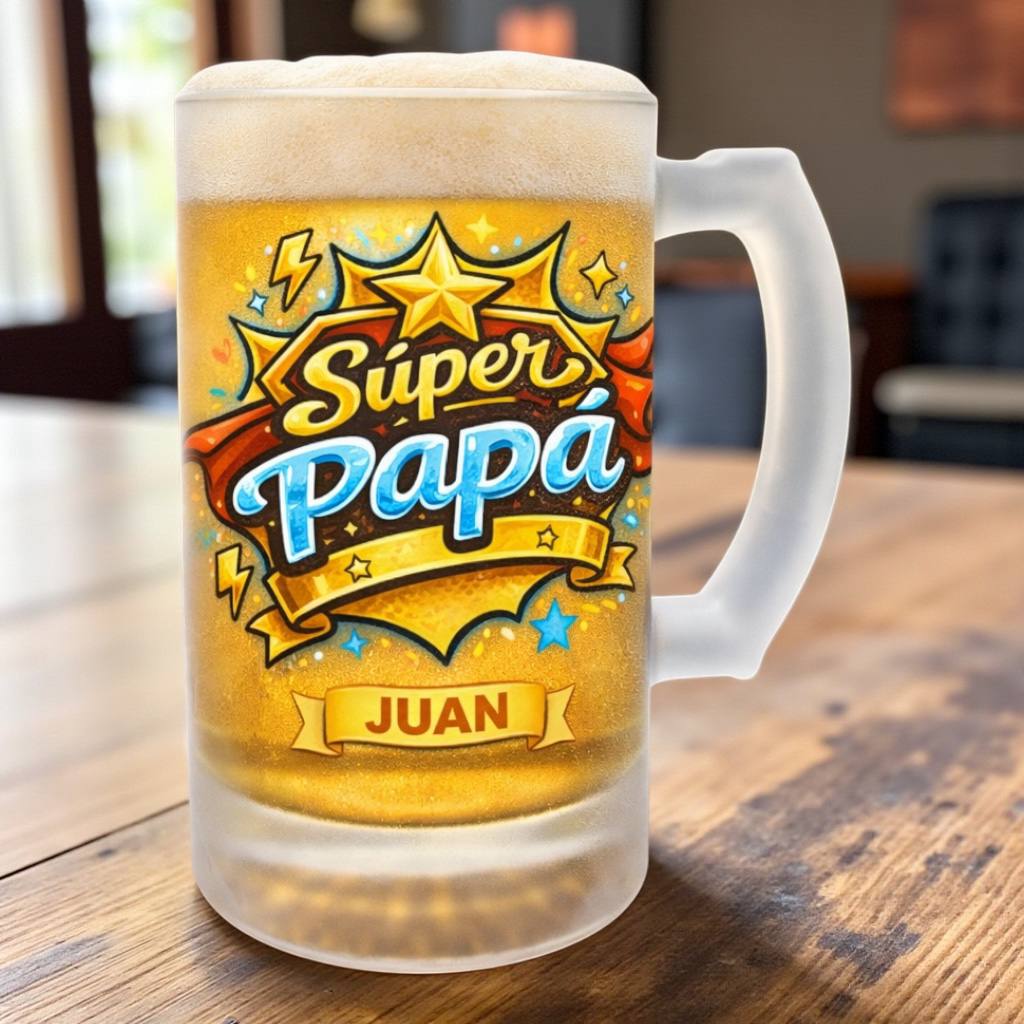 🍺✨ Jarra de Cerveza Personalizada para Papá – El Regalo Más Refrescante ✨🍺
