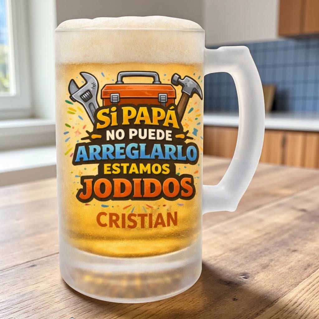 🍺✨ Jarra de Cerveza Personalizada para Papá – El Regalo Más Refrescante ✨🍺