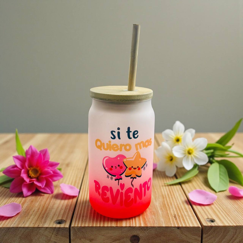 ¡VASO TÉRMICO CON PAJITA DE BAMBÚ Y DISEÑO ORIGINAL!
