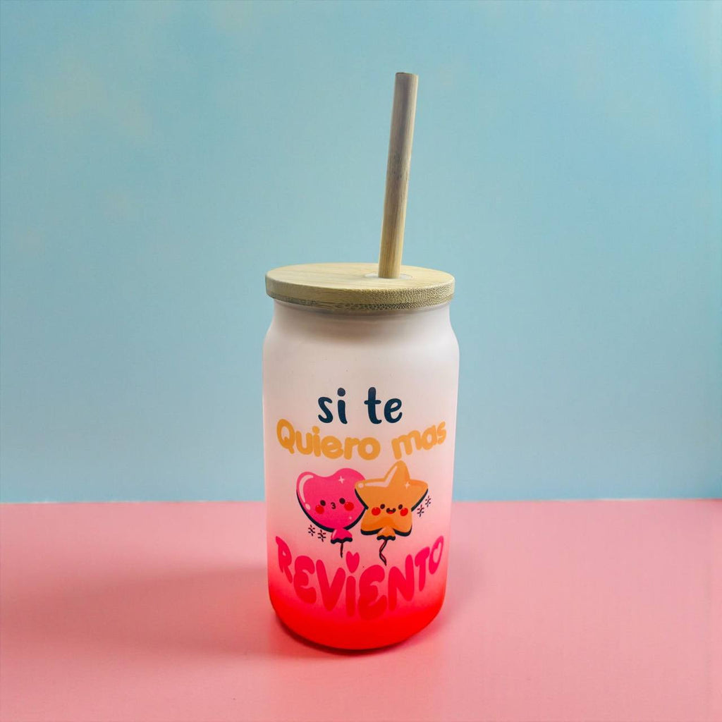 ¡VASO TÉRMICO CON PAJITA DE BAMBÚ Y DISEÑO ORIGINAL!