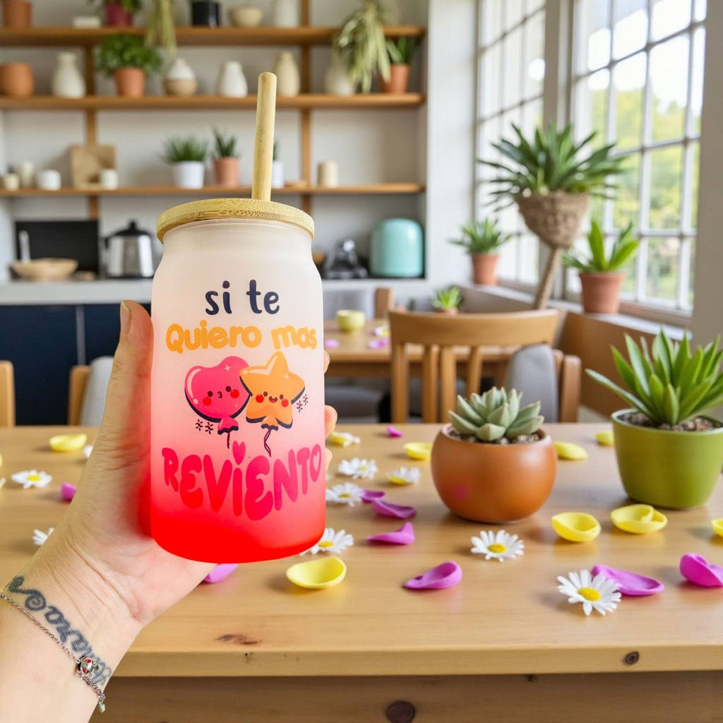 ¡VASO TÉRMICO CON PAJITA DE BAMBÚ Y DISEÑO ORIGINAL!