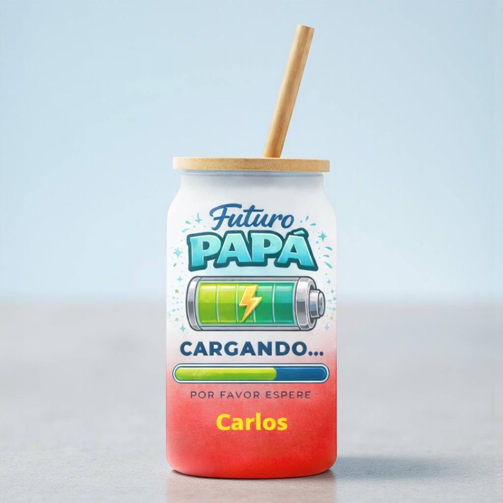 🥤💙 Vaso Lata Personalizado “Futuro Papá” / “Súper Papá” 💙🥤