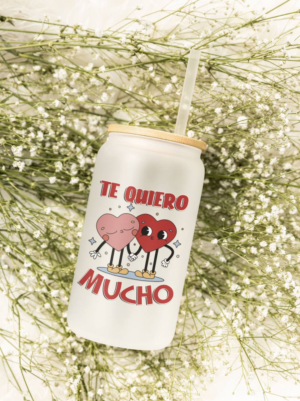 ¡VASO de VIDRIO PERSONALIZADO con FRASE y DISEÑO EXCLUSIVO!