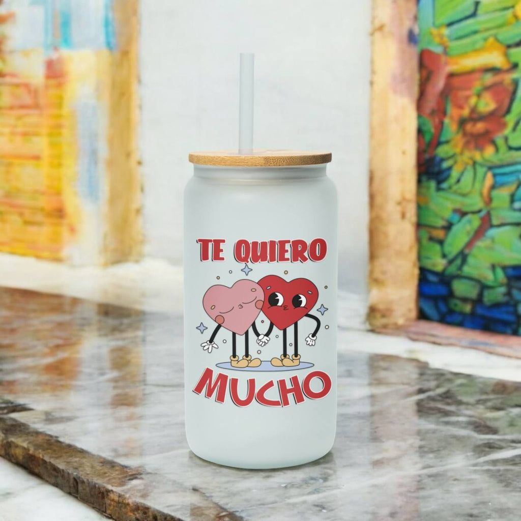 ¡VASO de VIDRIO PERSONALIZADO con FRASE y DISEÑO EXCLUSIVO!