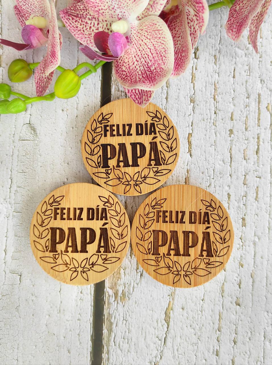 ¡ABRIDOR DE BOTELLAS PERSONALIZADO EN MADERA CON MENSAJE PARA PAPÁ!