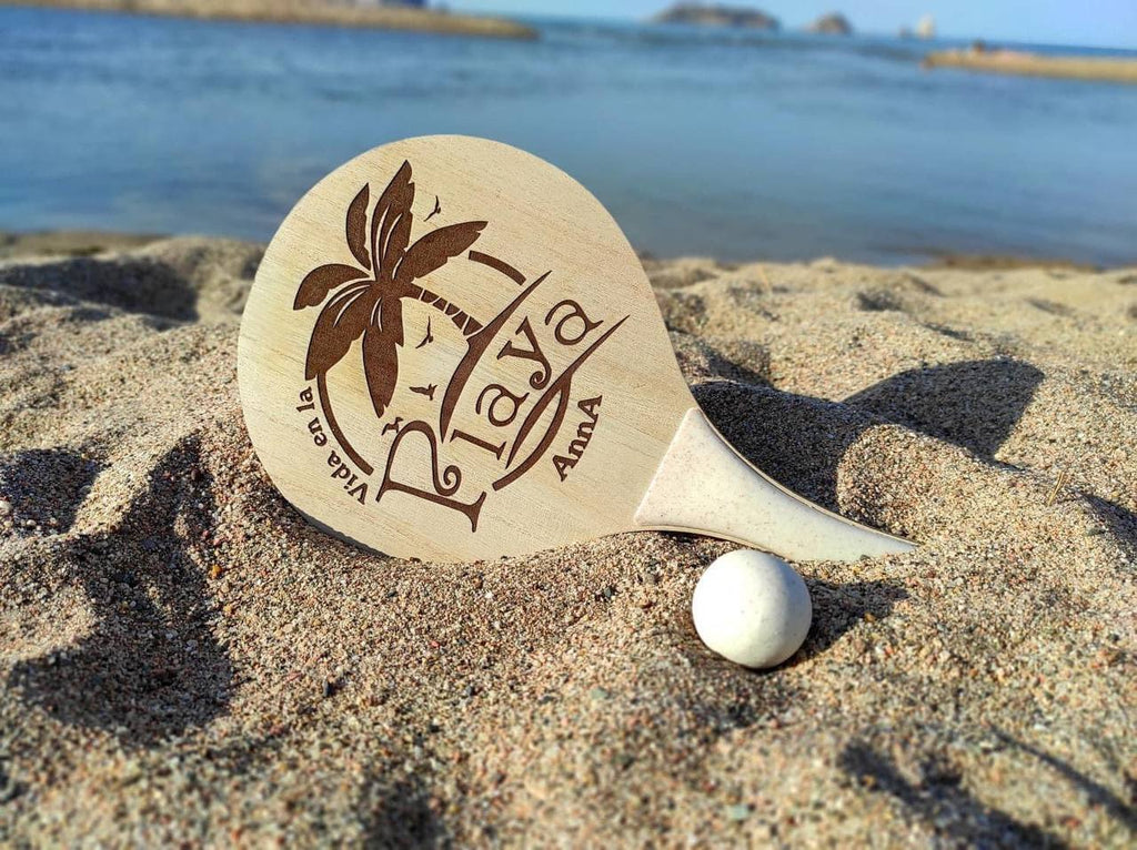 ¡PALA DE PLAYA PERSONALIZADA CON NOMBRE Y DISEÑO GRABADO!