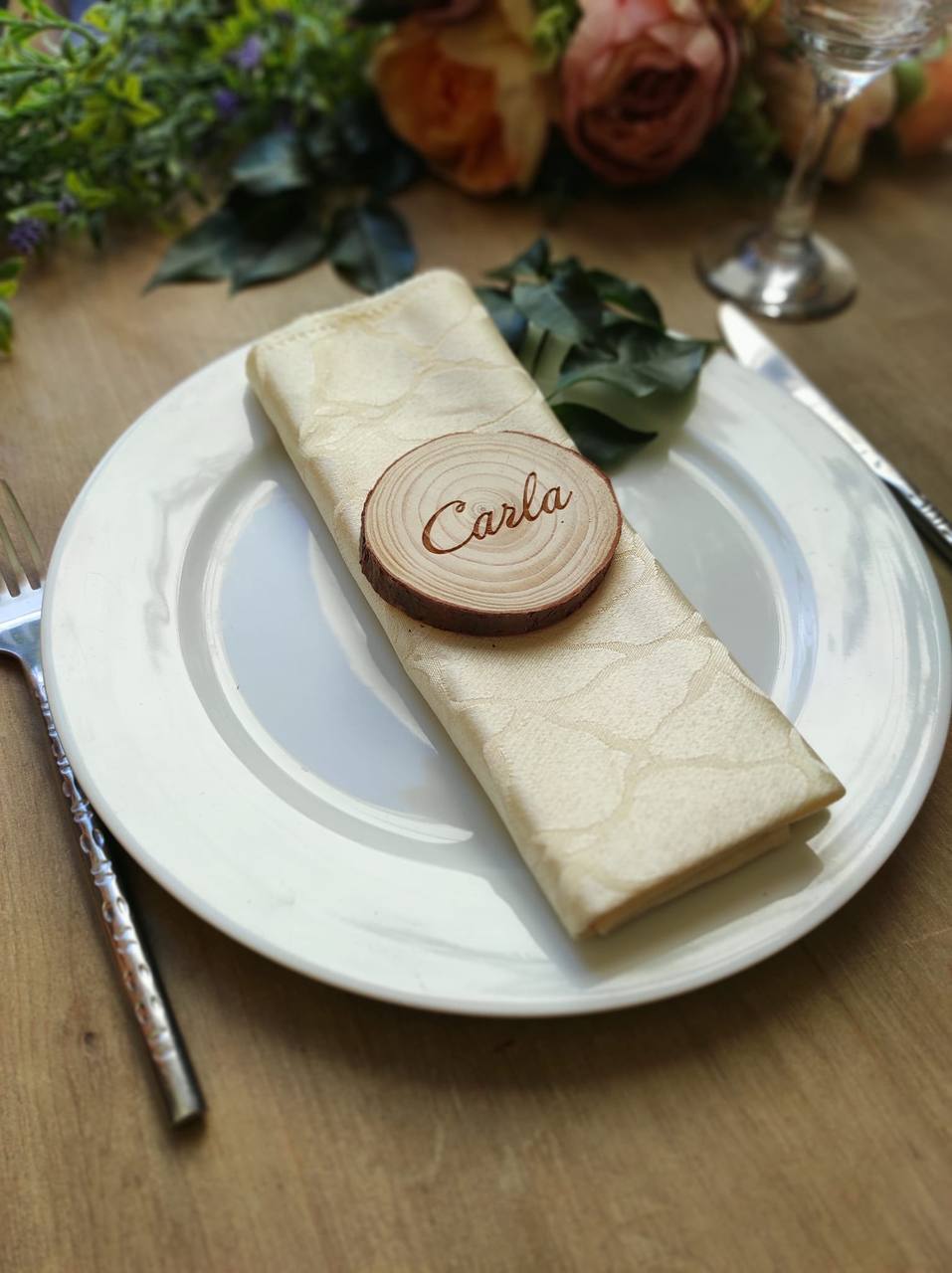¡MARCA SITIOS DE MADERA PERSONALIZADO con NOMBRE GRABADO!