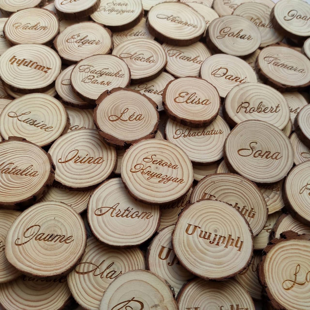 ¡MARCA SITIOS DE MADERA PERSONALIZADO con NOMBRE GRABADO!