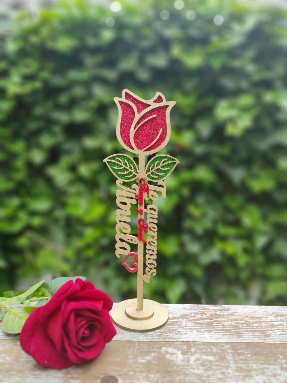 ¡ROSA ETERNA PERSONALIZADA con NOMBRE y MENSAJE ESPECIAL!