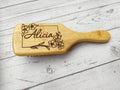 ¡CEPILLO DE MADERA PERSONALIZADO con NOMBRE y DISEÑO FLORAL!