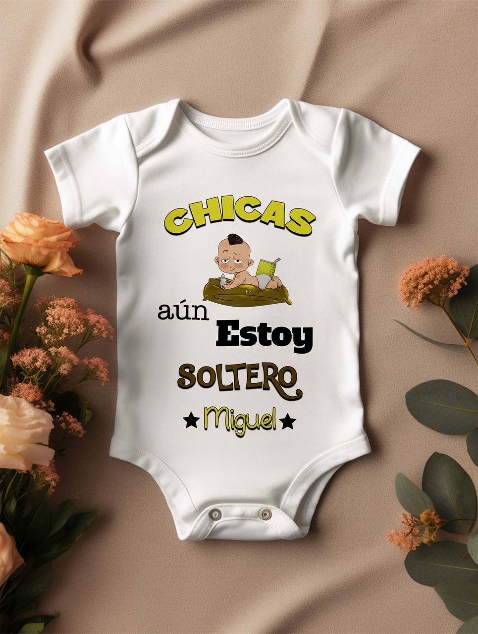 ¡BODY DE BEBÉ PERSONALIZADO con NOMBRE y DISEÑO EXCLUSIVO!