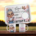 ¡BANDEJA de DESAYUNO PERSONALIZADA con TAZA y NOMBRE!