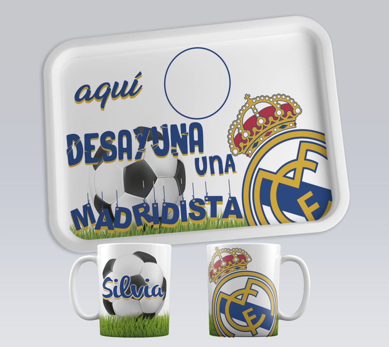 ¡BANDEJA de DESAYUNO PERSONALIZADA con TAZA y NOMBRE!